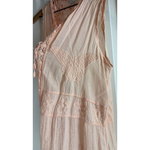 Cato Est. 1946 Women's Pink Boho Embroidered Longline Vest Cardigan Size M - Picture 2 of 9